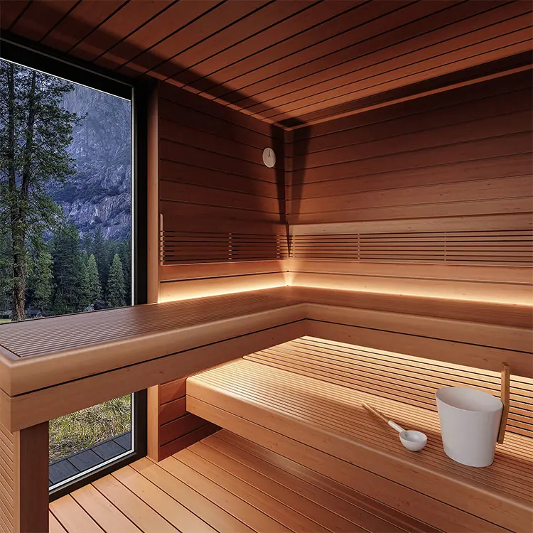 Aussensauna Innenansicht