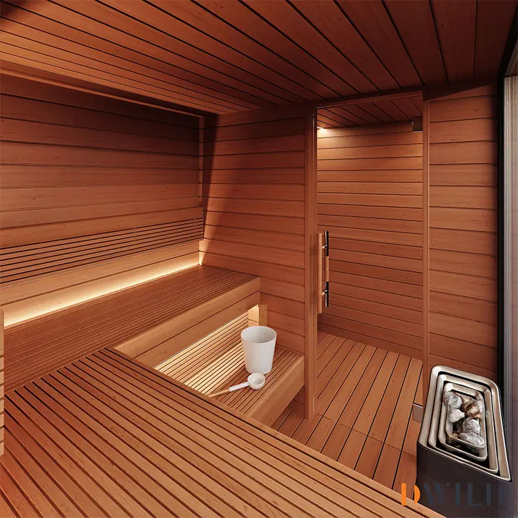 Aussensauna Innenansicht