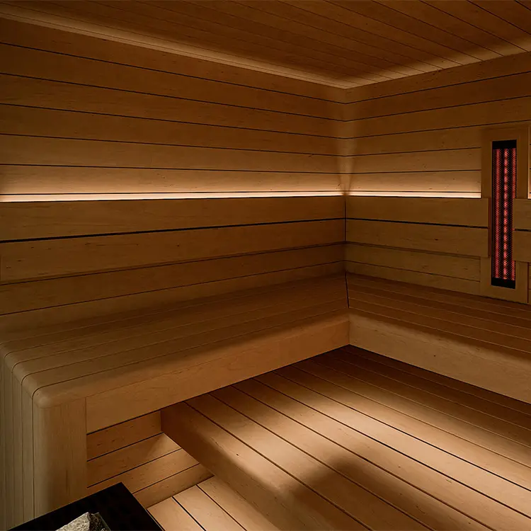 Innensauna Innenansicht Erle